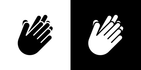 Clap icon Vector in flat style. Collection silhouettes
