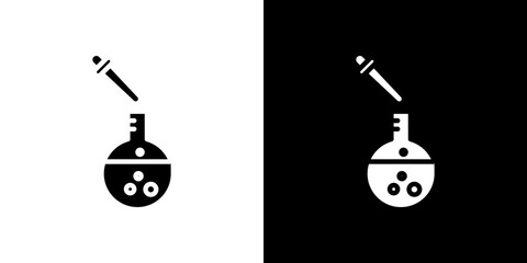 Chemical test icon Vector in flat style. Collection silhouettes