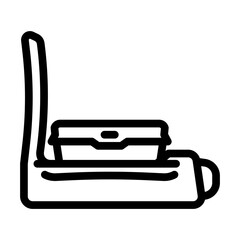 reusable snack bags fitness enthusiasts line icon vector illustration