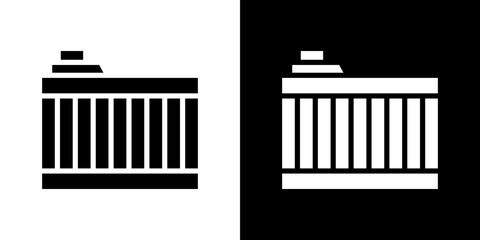 car radiator icon Vector in flat style. Collection silhouettes