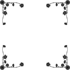 Floral ornamented frame; old style ornate decoration