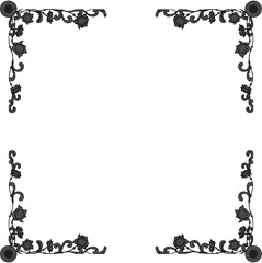 Floral ornamented frame; old style ornate decoration