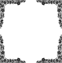 Floral ornamented frame; old style ornate decoration