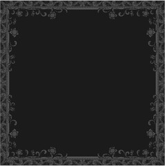 Floral ornamented frame; old style ornate decoration