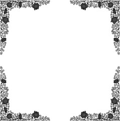 Floral ornamented frame; old style ornate decoration