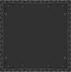 Floral ornamented frame; old style ornate decoration