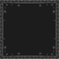 Floral ornamented frame; old style ornate decoration