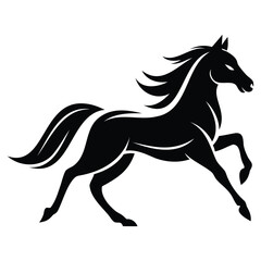 Obraz premium Running Horse Silhouette Illustration