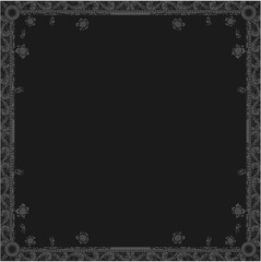 Floral ornamented frame; old style ornate decoration