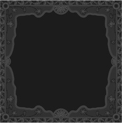 Floral ornamented frame; old style ornate decoration
