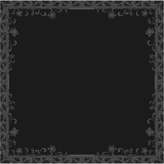 Floral ornamented frame; old style ornate decoration