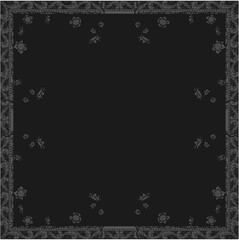 Floral ornamented frame; old style ornate decoration