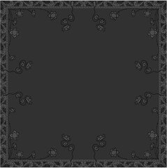 Floral ornamented frame; old style ornate decoration