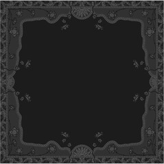 Floral ornamented frame; old style ornate decoration