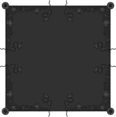 Floral ornamented frame; old style ornate decoration