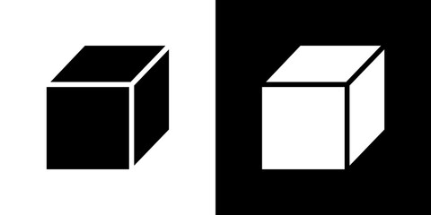 Box icon Vector in flat style. Collection silhouettes