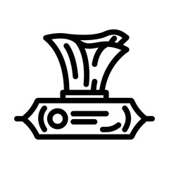 moist toilet paper wipes line icon vector illustration