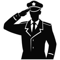 Soldier Saluting on Duty