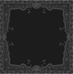 Floral ornamented frame; old style ornate decoration