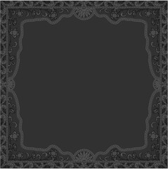 Floral ornamented frame; old style ornate decoration