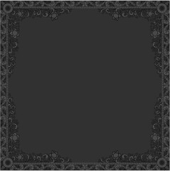 Floral ornamented frame; old style ornate decoration