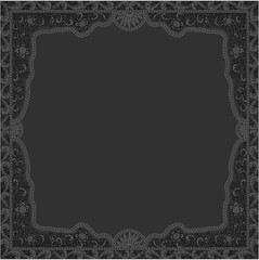 Floral ornamented frame; old style ornate decoration