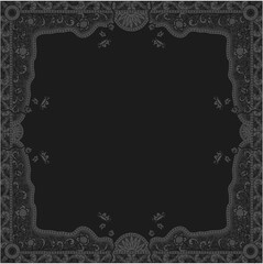 Floral ornamented frame; old style ornate decoration