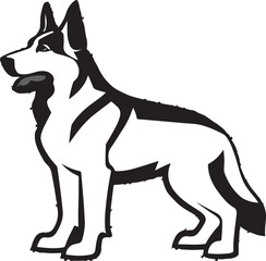 vector illustration of a dog
