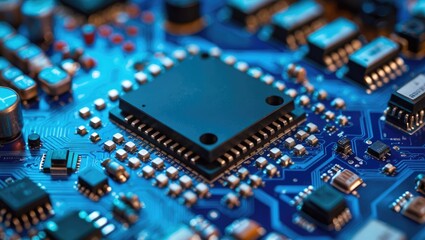 Printed Circuit Board in Blue Electronics