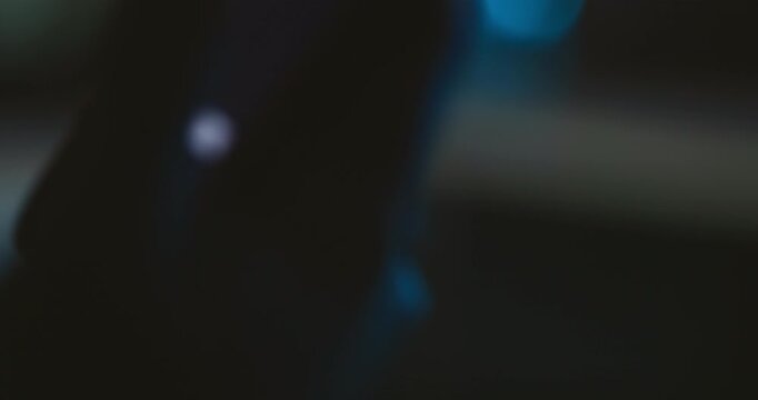 Phone screen, contact or answer incoming call with hands with private number, night or anonymous caller. Person, evening or smartphone connection with unknown id for phishing scam, networking or spam