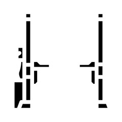 car lift repairs garage glyph icon vector illustration
