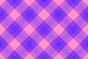 Soft pink, purple, and blue tartan pattern. Textile design for fashion, interiors, or wrapping paper. Versatile for backgrounds or themed projects.