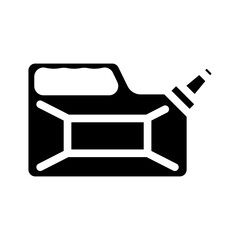 fuel canister lawn equipment glyph icon vector illustration