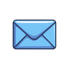 Mail icon, envelope, message symbol isolated on white transparent background