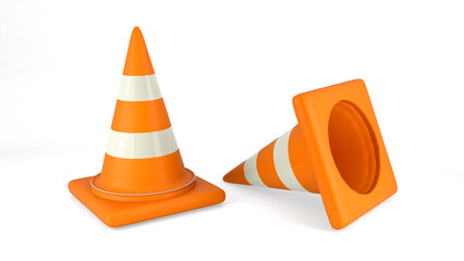 Traffic Cone 3d icon Illustration render
