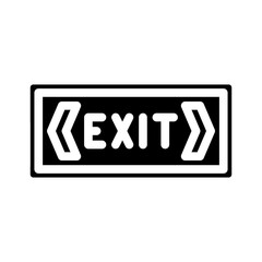 exit information glyph icon vector illustration