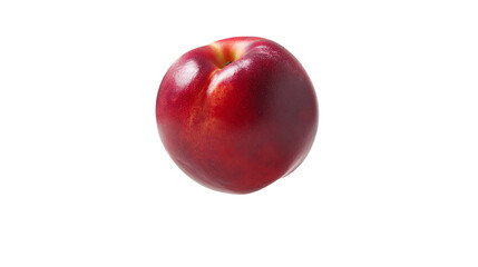 Obraz premium Fresh red apple isolated on a white background, showcasing its glossy skin and natural color.