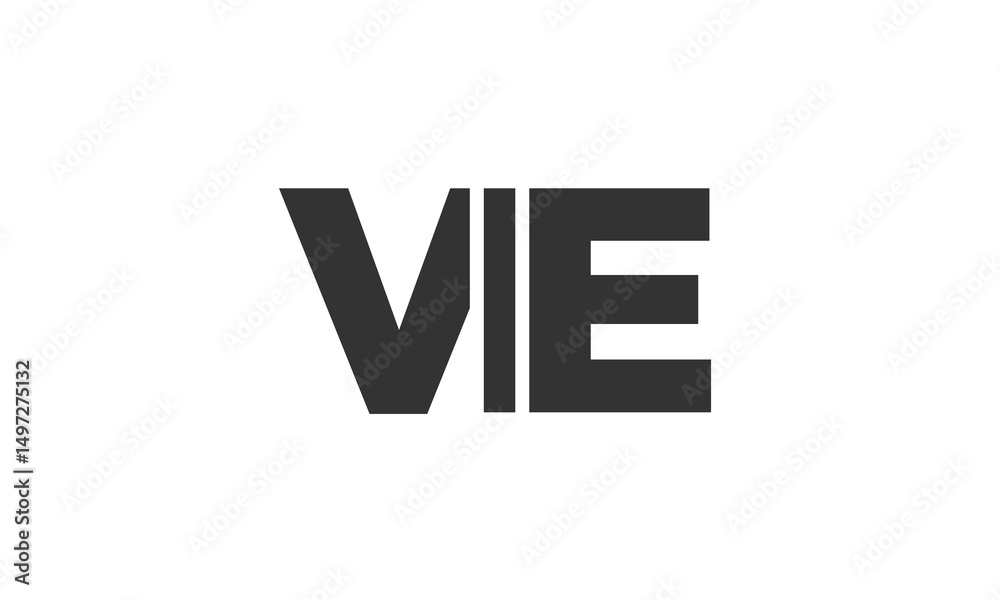 Fototapete vie logo design template with strong and modern bold text. initial based vector logotype featuring s