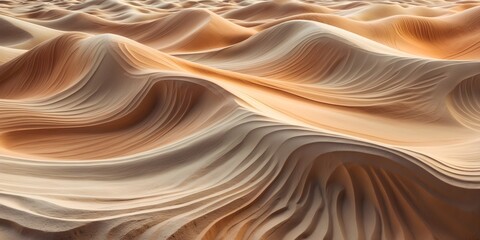 Obraz premium Abstract desert sand dunes surface with intricate wave-like pattern, abstract texture background
