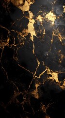 digital technology black gold metal texture poster background