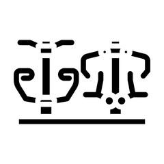 picnic area outdoor fitness setup sustainable glyph icon vector illustration