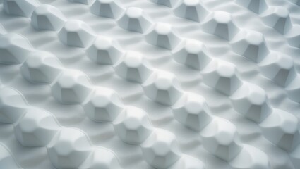 White rubber feel. Hexagon-shaped elevations appear like cells.