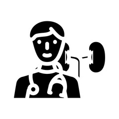 nephrologist urology glyph icon vector illustration