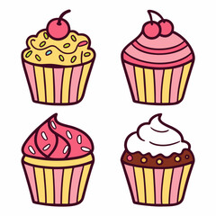 set of cupcake