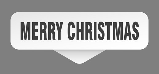 merry christmas sticker. merry christmas sign isolated on gray background