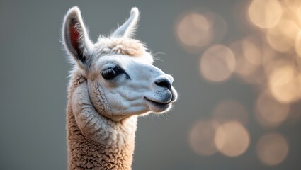 Obraz premium Profile of a Llama on a backdrop
