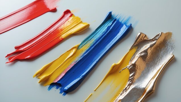 Isolated background with abstract acrylic paint brush stroke texture for use in logos and banners, emphasizing artwork, creativity, and design