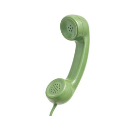 green telephone isolated on transparent or white background png
