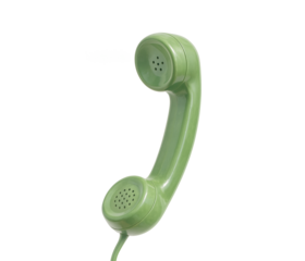 green telephone isolated on transparent or white background png
