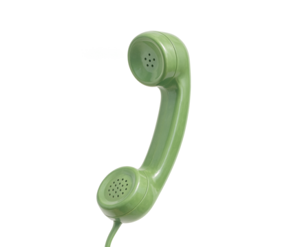 green telephone isolated on transparent or white background png
